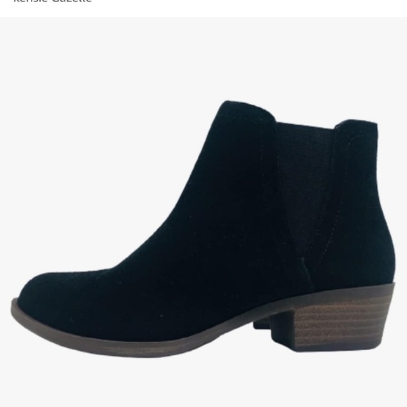 NEW Kenzie Gazelle Chukka black suede Low heel ankle bootie women size 6.5 - Picture 3 of 10